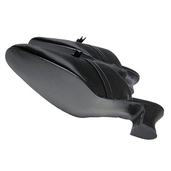 VICTORIA'S SECRET Black Satin Boudoir Slippers New w/ Box Size Medium - Picture 11 of 16